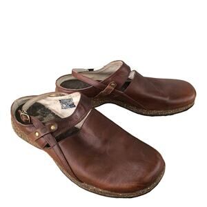 Teva Womens Ventura Slingback Clog size 8 6934 Brown Leather Casual Closed Toe